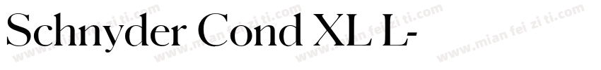 Schnyder Cond XL L字体转换